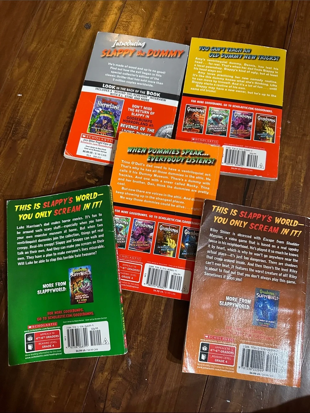 Goosebumps Slappy 5 Book Lot Night Living Dummy 1 2 3 SlappyWorld R.L. Stine